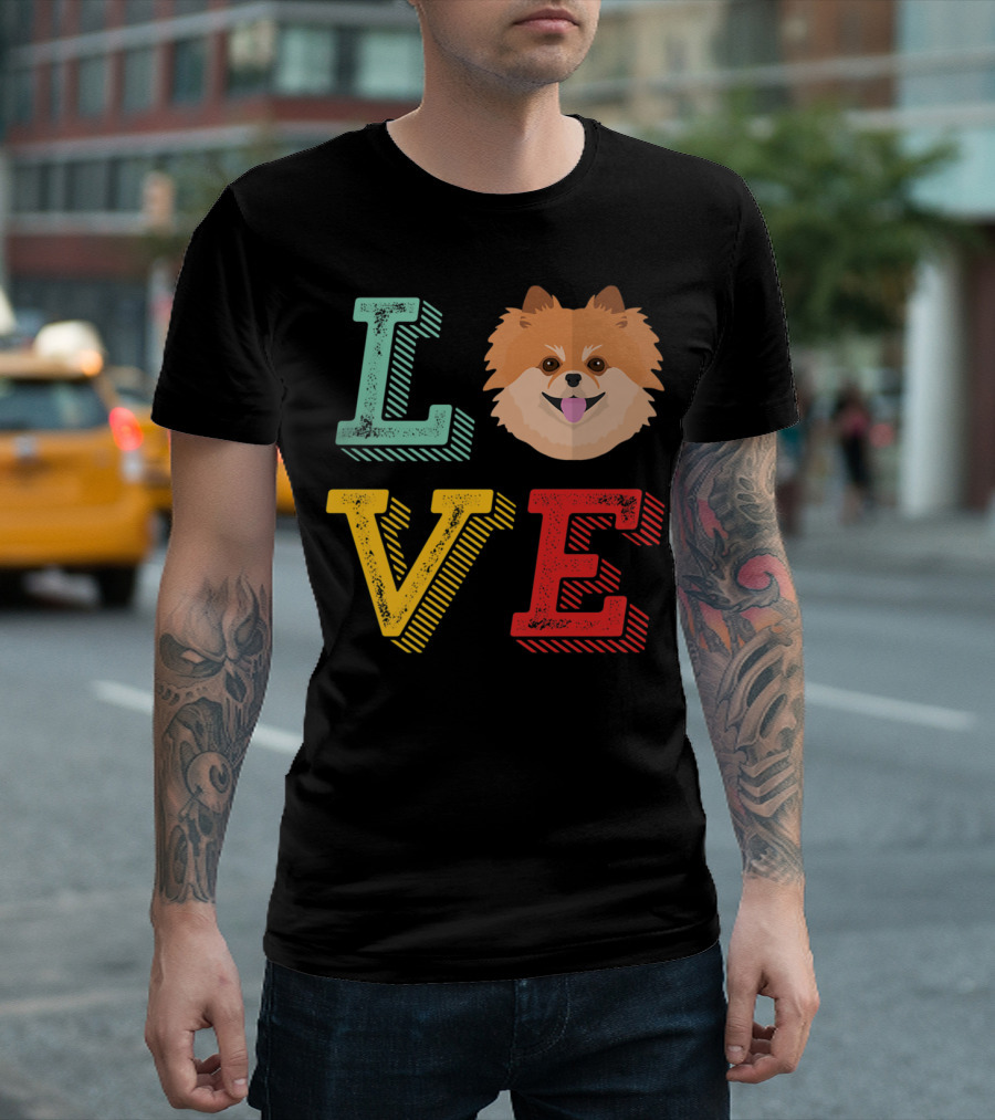 LOVE Pomeranian Dog For Pom Puppy Lover14 T-Shirt