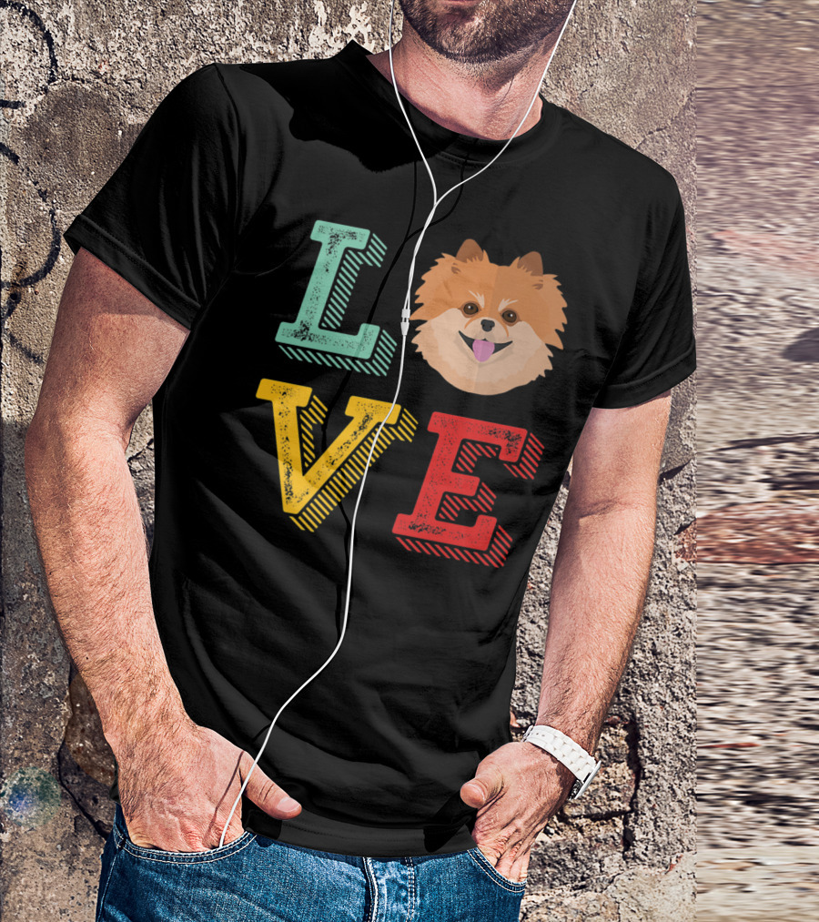 LOVE Pomeranian Dog For Pom Puppy Lover14 T-Shirt
