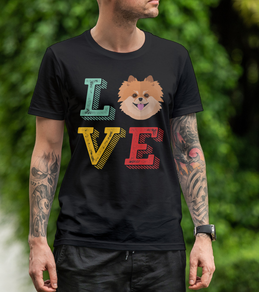 LOVE Pomeranian Dog For Pom Puppy Lover14 T-Shirt