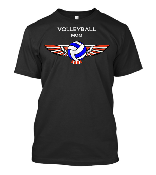 VOLLEYBALL MOM Winged Ball T-Shirt