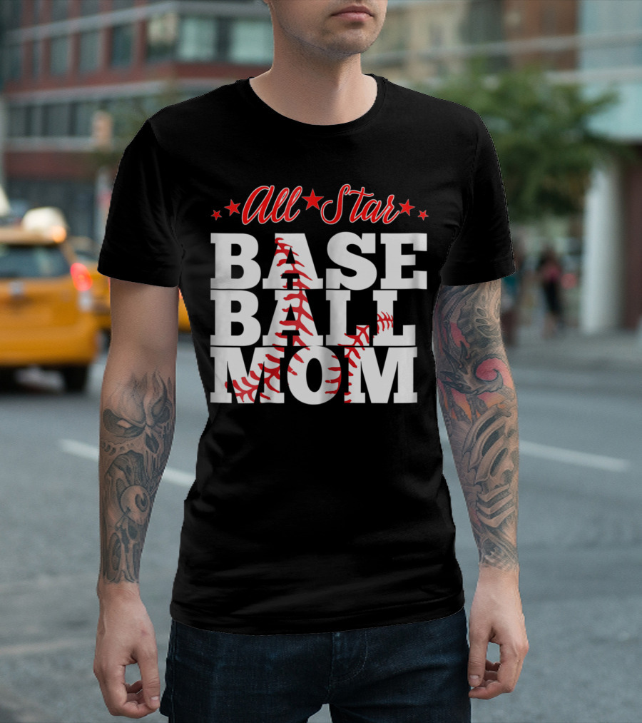 All Star Baseball Mom T-Shirt