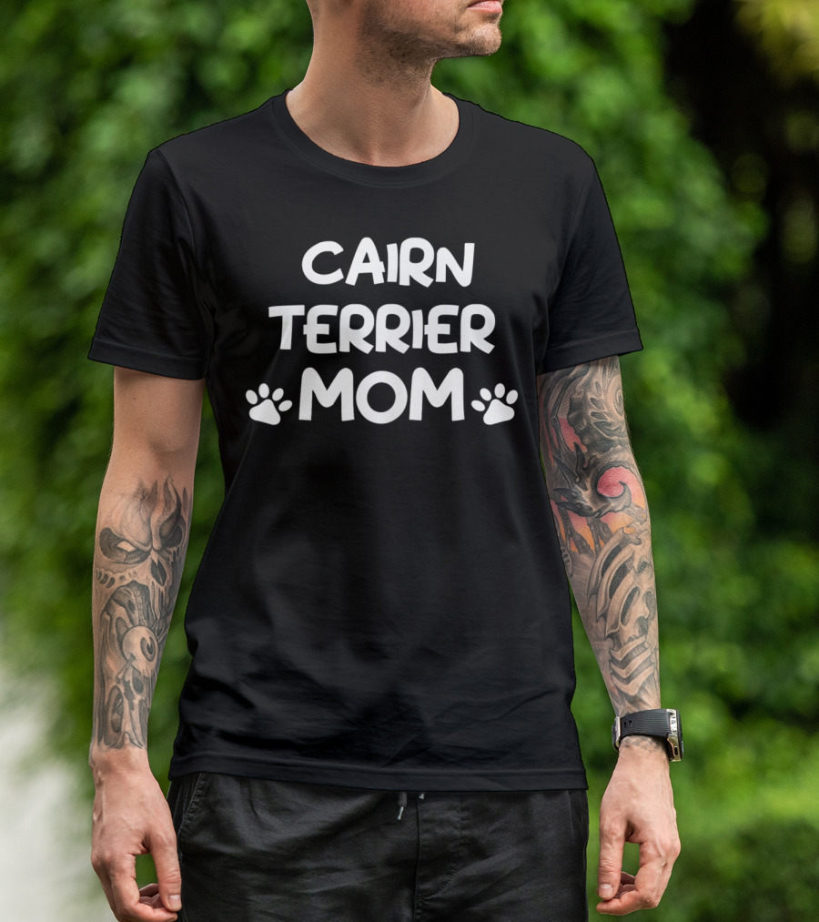 Cairn Terrier Mom Paw Print Cute Dog Owner T-Shirt