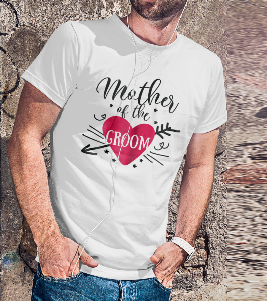 Mother Of The Groom Romantic Heart T-Shirt