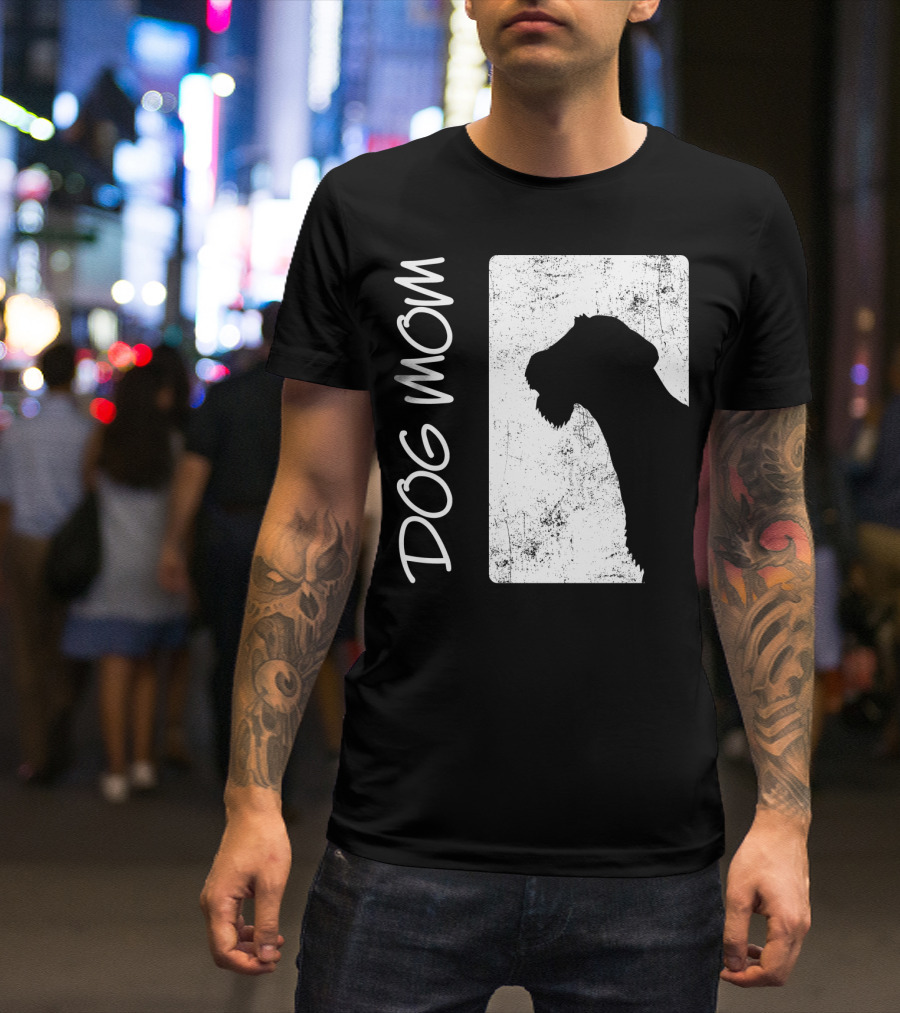 Dog Mom Airedale Terrier Silhouette S72 T-Shirt