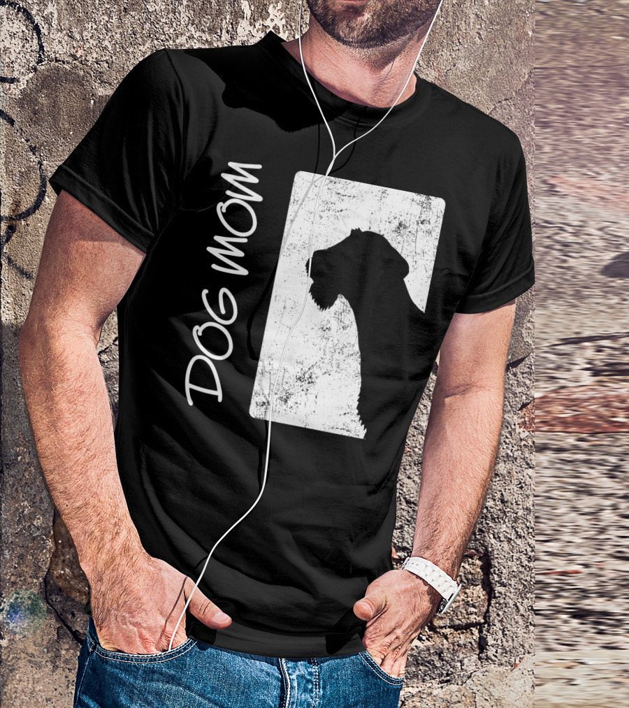 Dog Mom Airedale Terrier Silhouette S72 T-Shirt