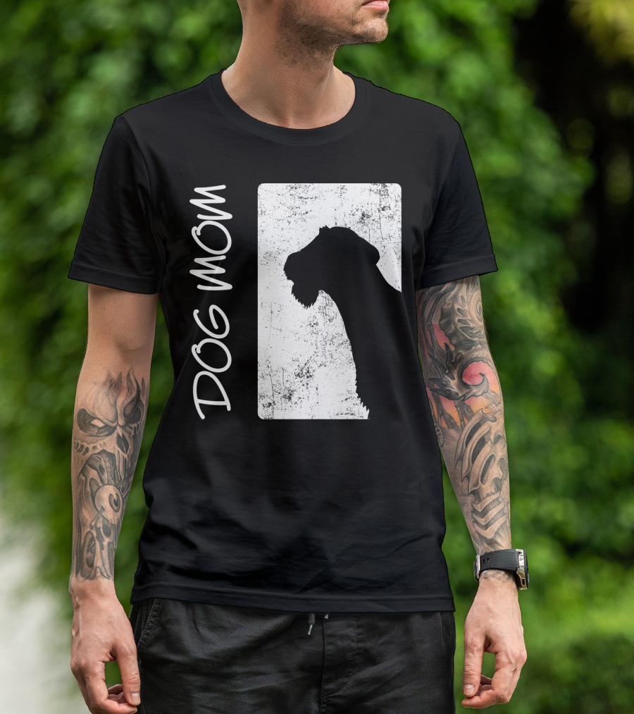 Dog Mom Airedale Terrier Silhouette S72 T-Shirt