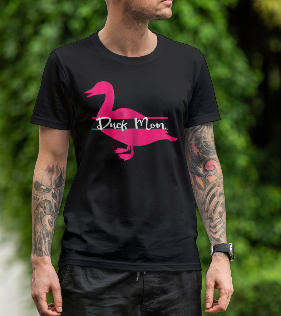 Duck Mom Rouen Pekin Duck Pink T-Shirt