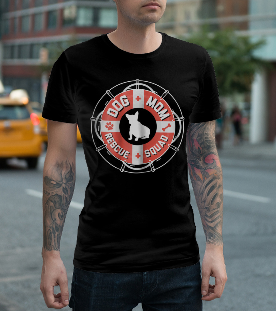 Dog Mom Rescue Squad Funny Cute Animal Lovers T-Shirt