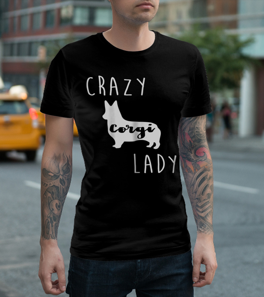 Crazy Corgi Lady T-Shirt