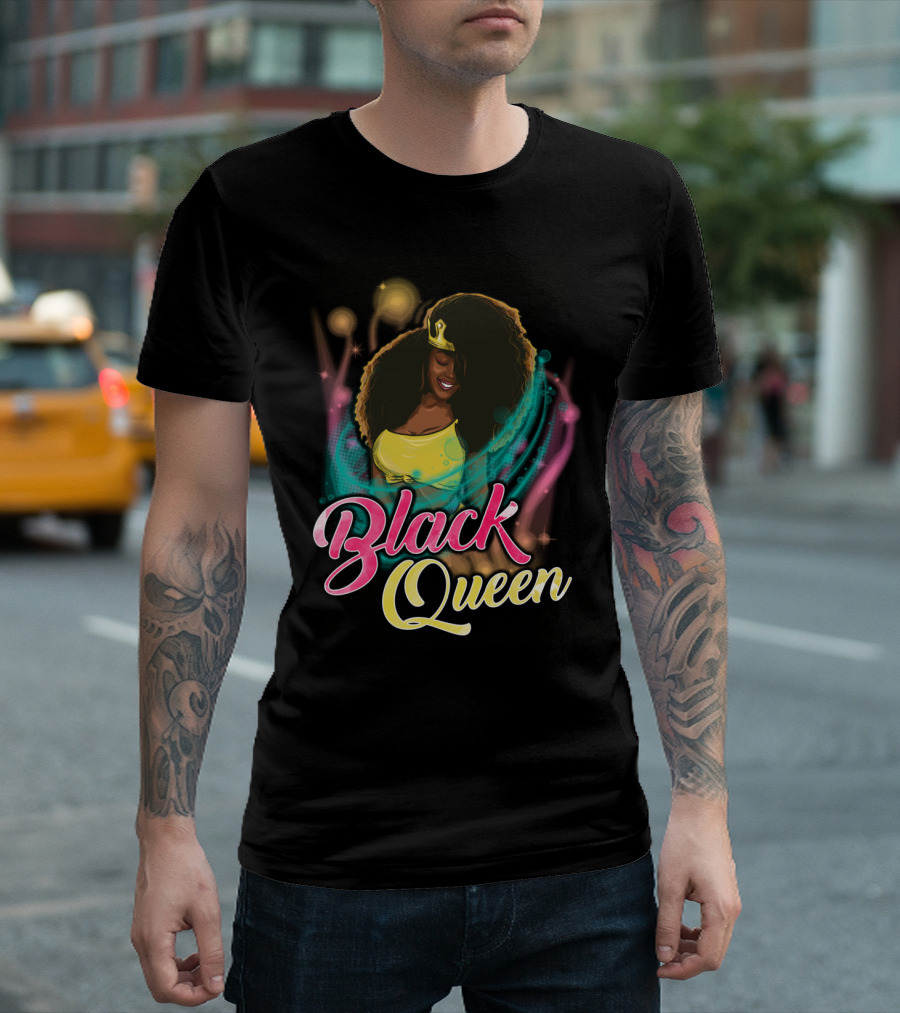 Black Queen Beautiful Afro Diva Mom Wife African9 T-Shirt