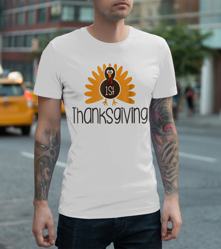 1st Thanksgiving Turkey Pregnant Baby T-Shirt