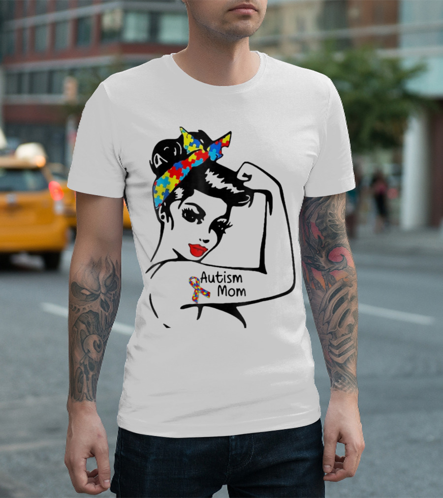 AUTISM MOM IRON ON AUTISM AWARENESS PATCH T-Shirt