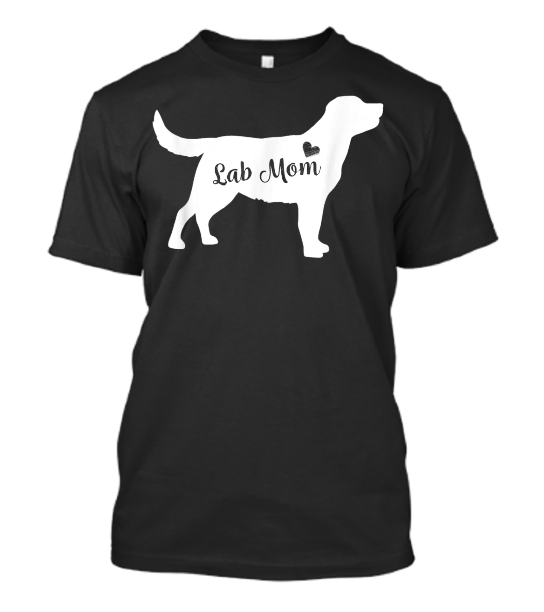 Lab Mom Labrador Retriever Silhouette Heart T-Shirt