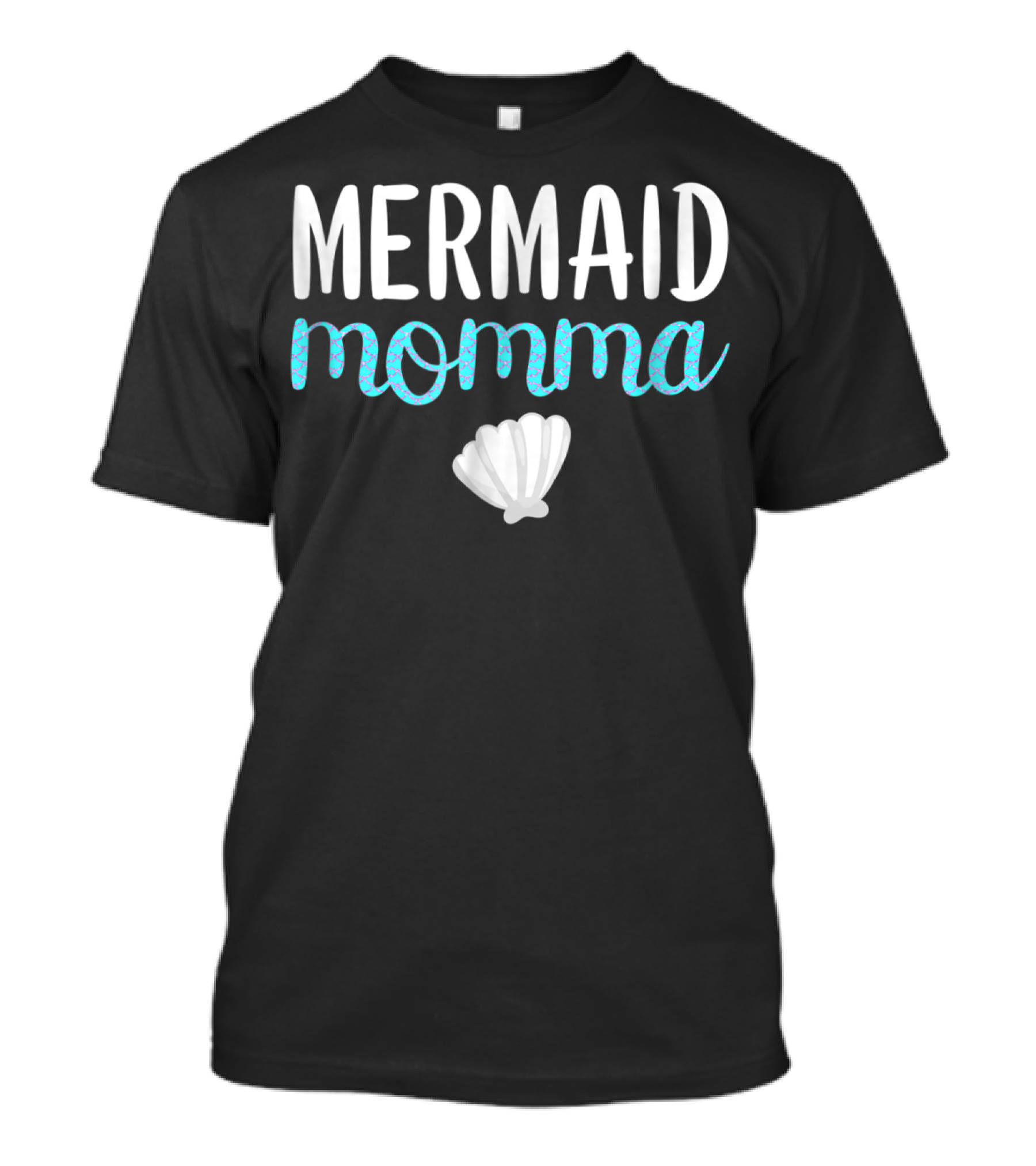 Mermaid Momma Shell Funny Mom Birthday Party T-Shirt