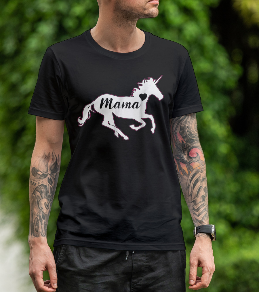 Mama Unicorn Horse Mom Life Women Grandma T-Shirt