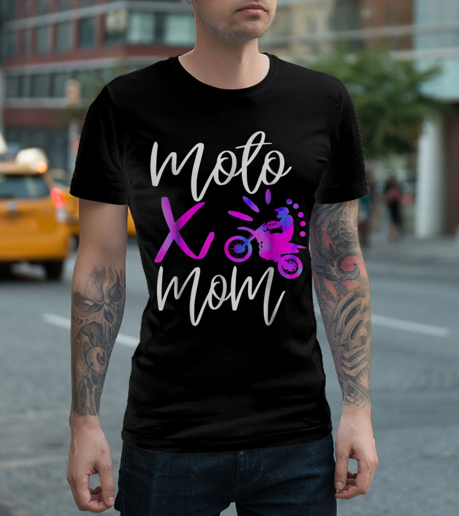 Moto X Mom Cute Motocross Dirtbike Mom T-Shirt