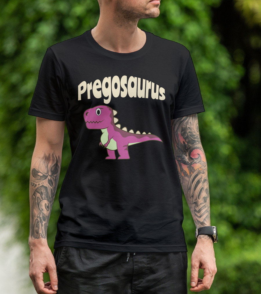 Pregosaurus Dinosaur Mom Pregnancy Baby Long T-Shirt