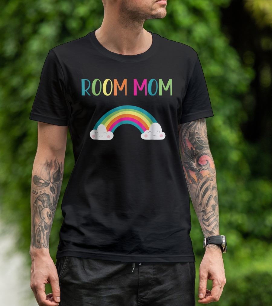 Room Mom Rainbow Clouds Chaperone T-Shirt