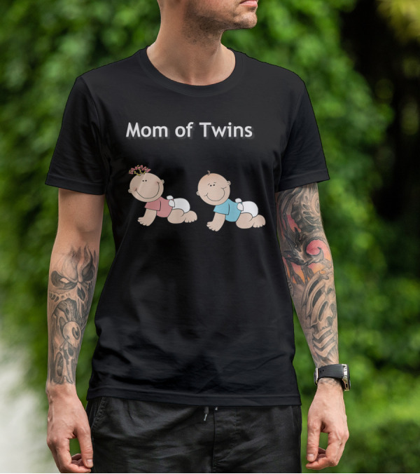 Mom Of Twins One Girl One Boy T-Shirt