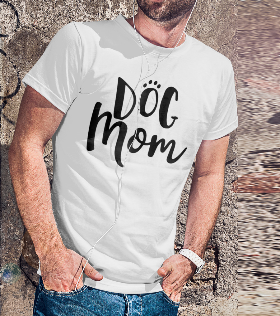 Dog Mom Womens Cute Paw Print Top9 T-Shirt