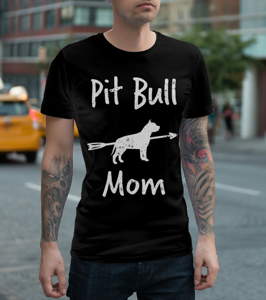 Pit Bull Mom Advocate with Arrow T-Shirt