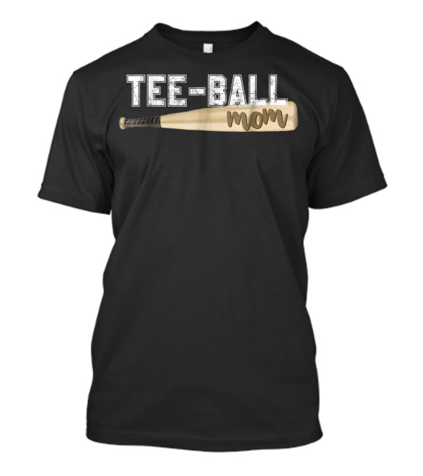 Tee-Ball Mom Baseball Bat Cute Teeball T-Shirt