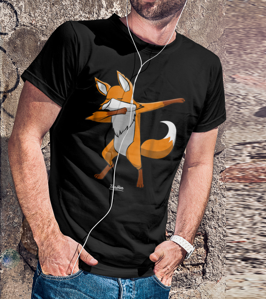 Dabbing Fox Dab Red Fox Animal Fox Mom Funny Fox Lover TeeHive T-Shirt