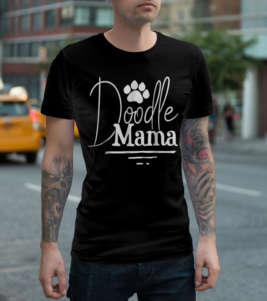 Doodle Mama Cute GoldenDoodle Labradoodle Paw Prints T-Shirt