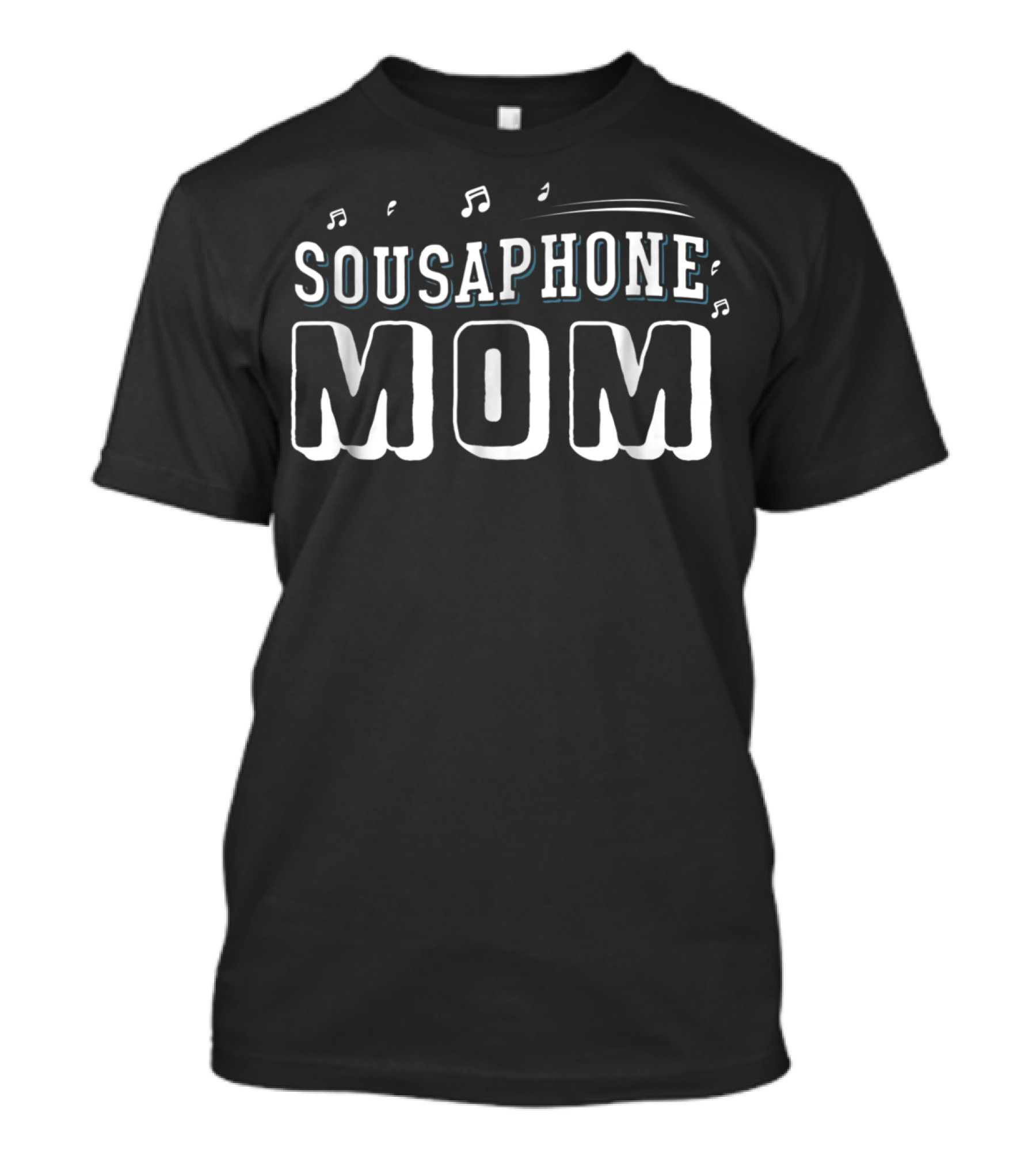 Sousaphone Mom Marching Band Brass Instrument Musical Notes T-Shirt