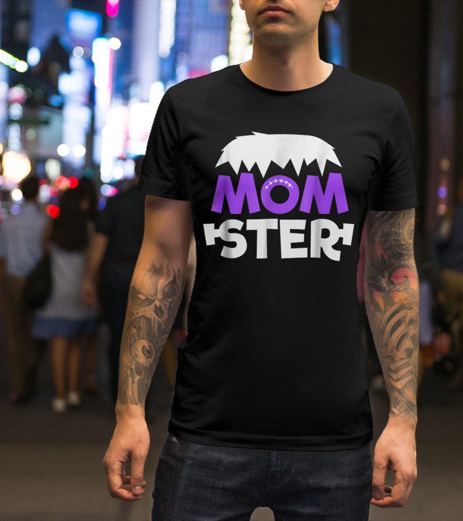 Momster Momster Funny Mom Frankenstein Hair And Stitches T-Shirt