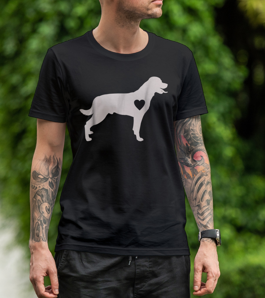 Rottweiler Heart Silhouette Dog Mom Love Idea Dog Mom92 T-Shirt