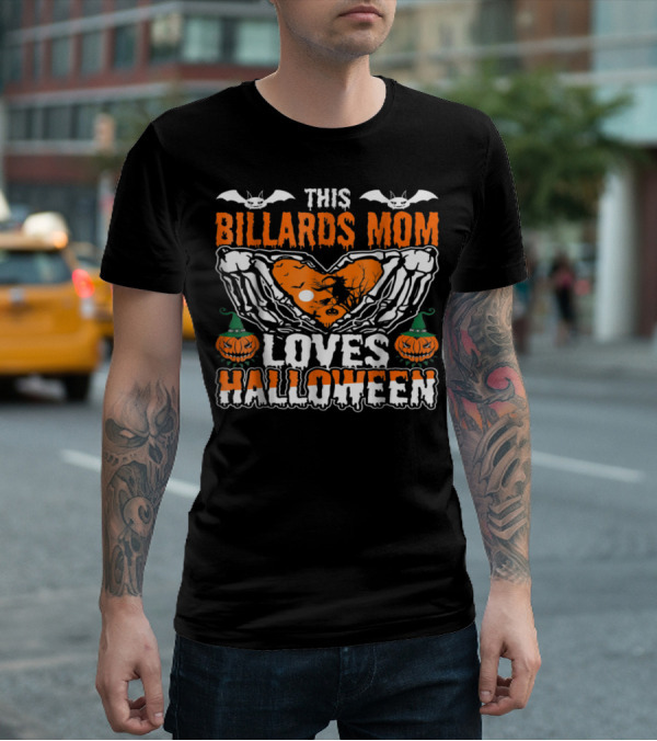 This Billards Mom Loves Halloween T-Shirt