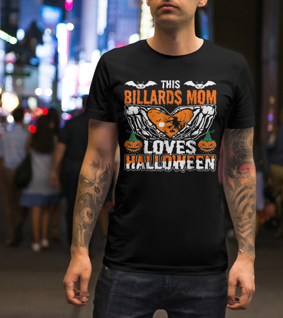 This Billards Mom Loves Halloween T-Shirt