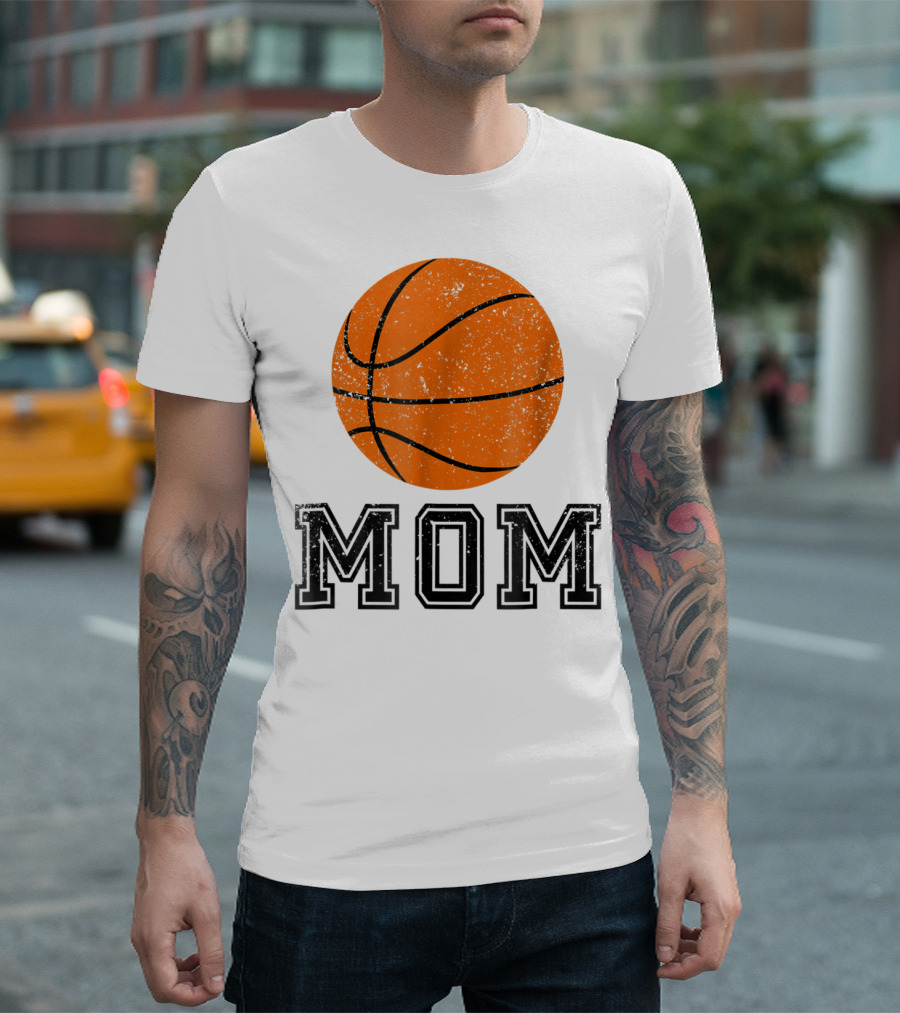 Basketball Mom Minimalist Ball MOM mas88 T-Shirt