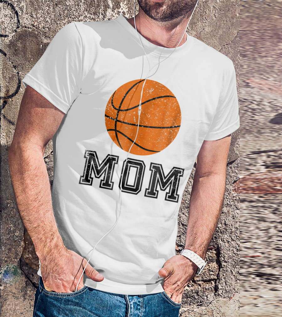 Basketball Mom Minimalist Ball MOM Mas88 T-Shirt