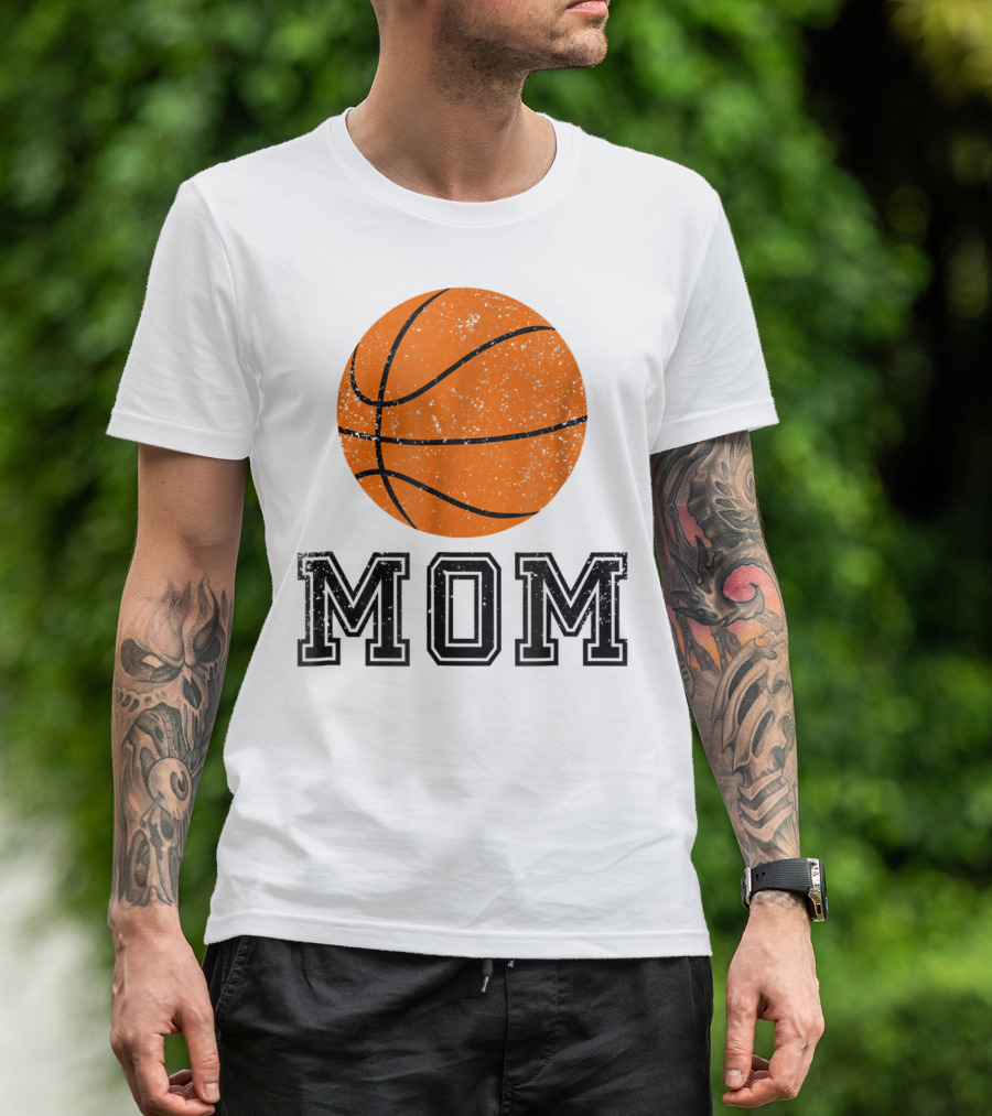 Basketball Mom Minimalist Ball MOM Mas88 T-Shirt