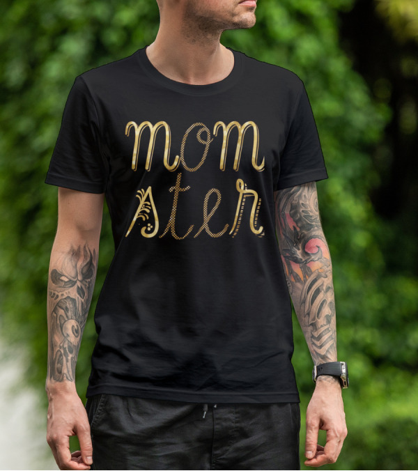 Halloween Momster Decorated Text T-Shirt