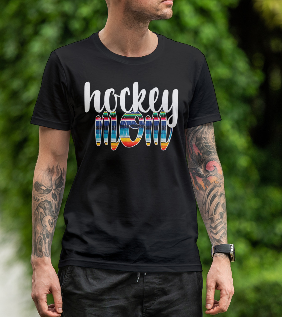 Hockey Mom Boho Serape Stripes T-Shirt