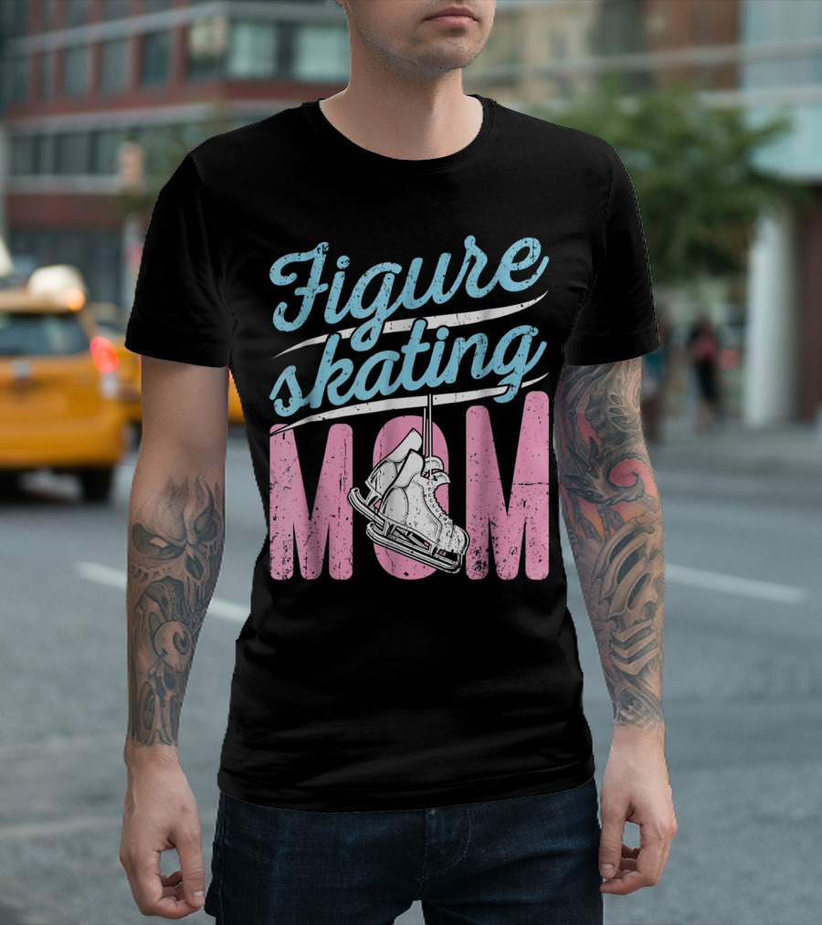 Figure Skating Mom with Ice Skates T-Shirt