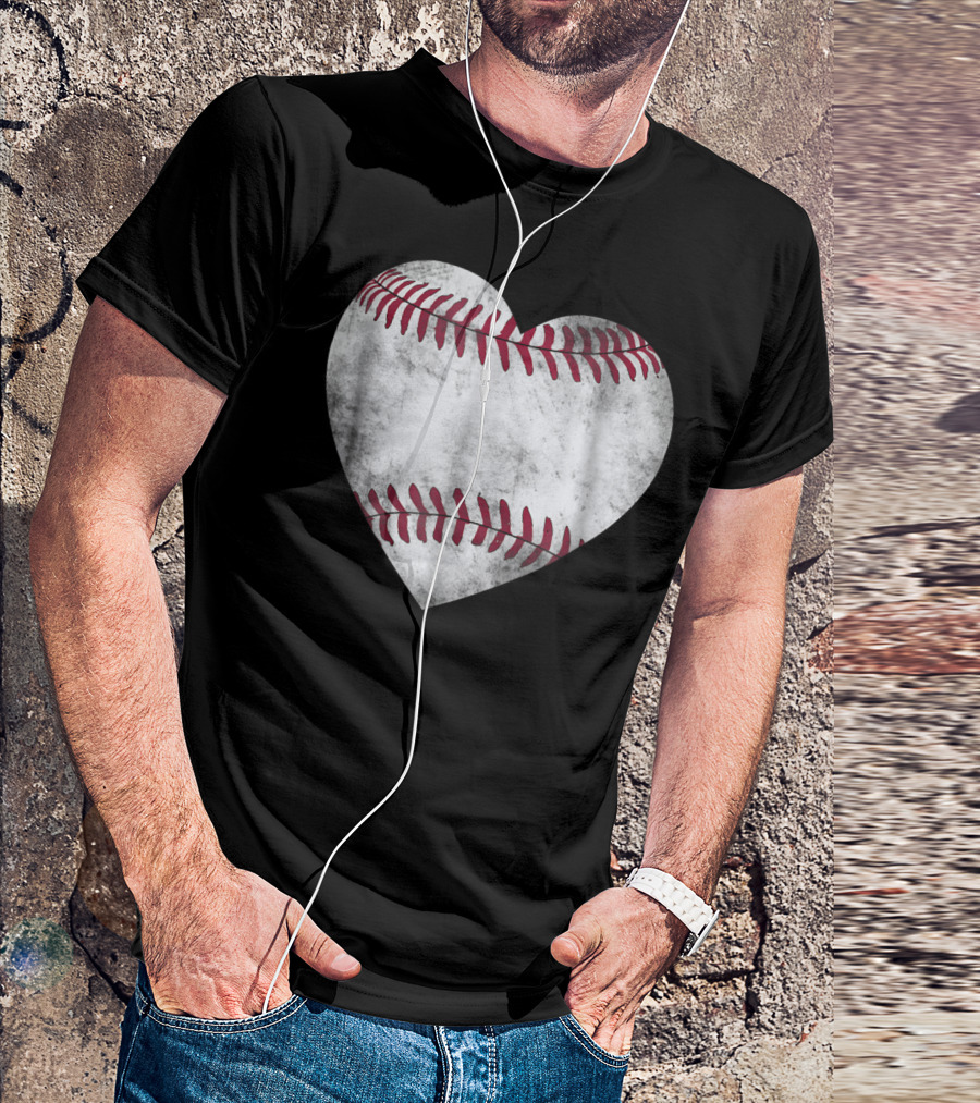 Baseball Heart Baseball And Family81 Vintage Stitching T-Shirt