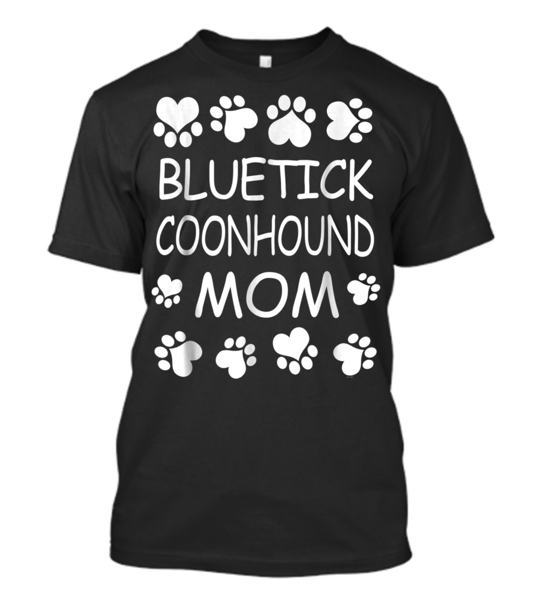 Bluetick Coonhound Mom Paw Print Lover T-Shirt