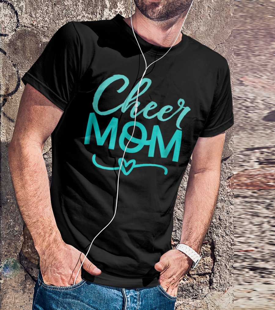 Cheer Mom Heart Symbol For All Moms Around The World T-Shirt