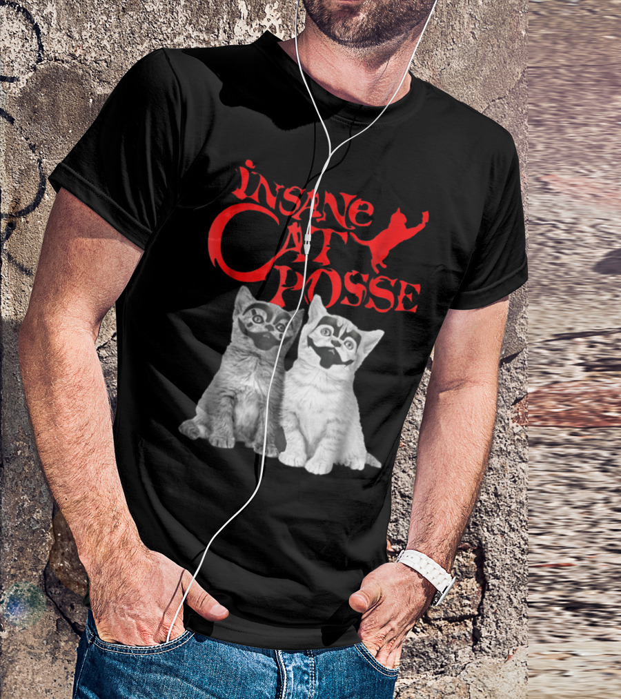 Insane Cat Posse Halloween Funny Clowns Mom Lover T-Shirt