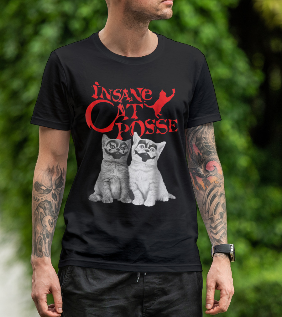 Insane Cat Posse Halloween Funny Clowns Mom Lover T-Shirt