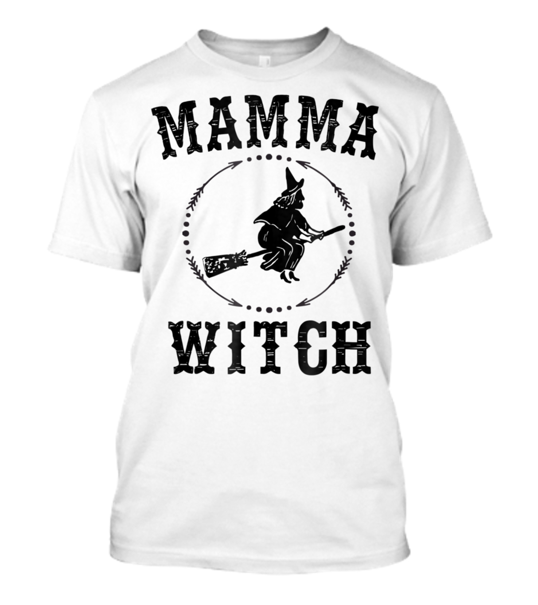 Mamma Witch Flying Broomstick T-Shirt