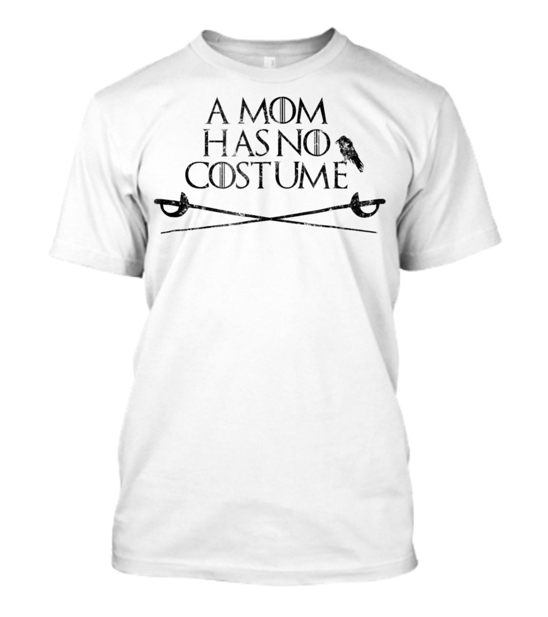 A Mom Has No Costume Funny Halloween Fencing Sword Crossing T-Shirt