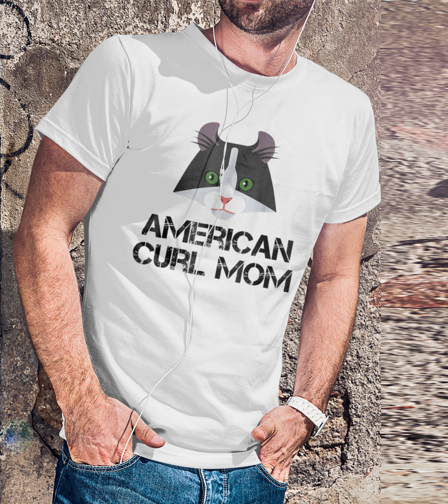 American Curl Mom Cat Lover T-Shirt