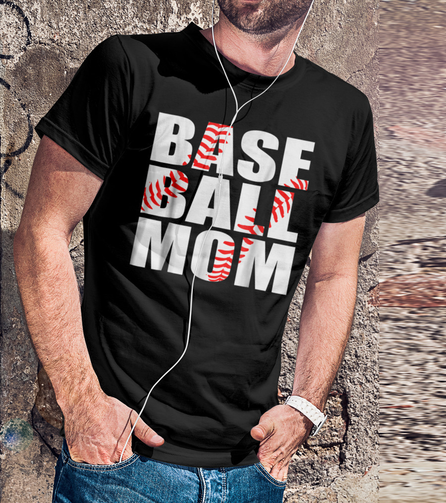 BASEBALL MOM BASEBALL STITCH T-Shirt