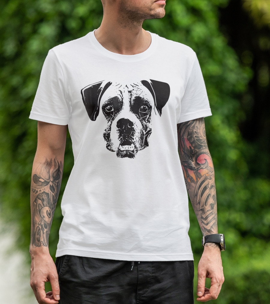 Boxer Dog Face Dog Mom Or Dad Boxer Dog Face T-Shirt