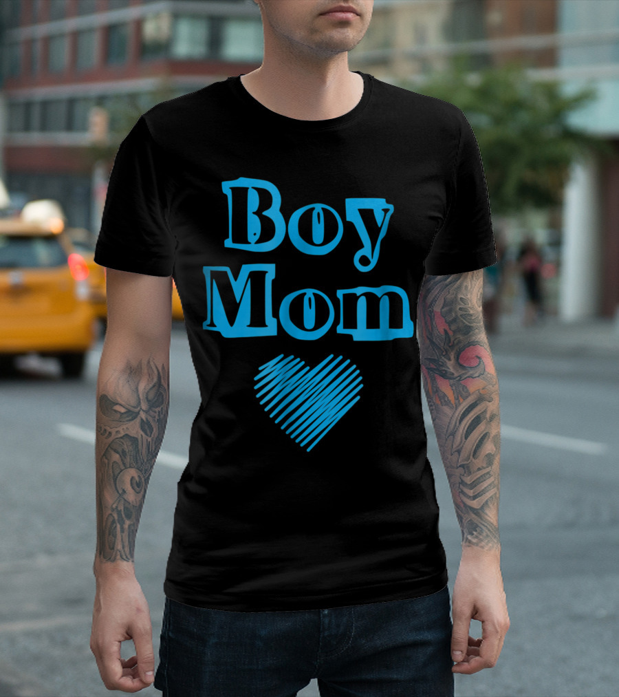 Boy Mom Heart Perfect New Mom Of Boys T-Shirt